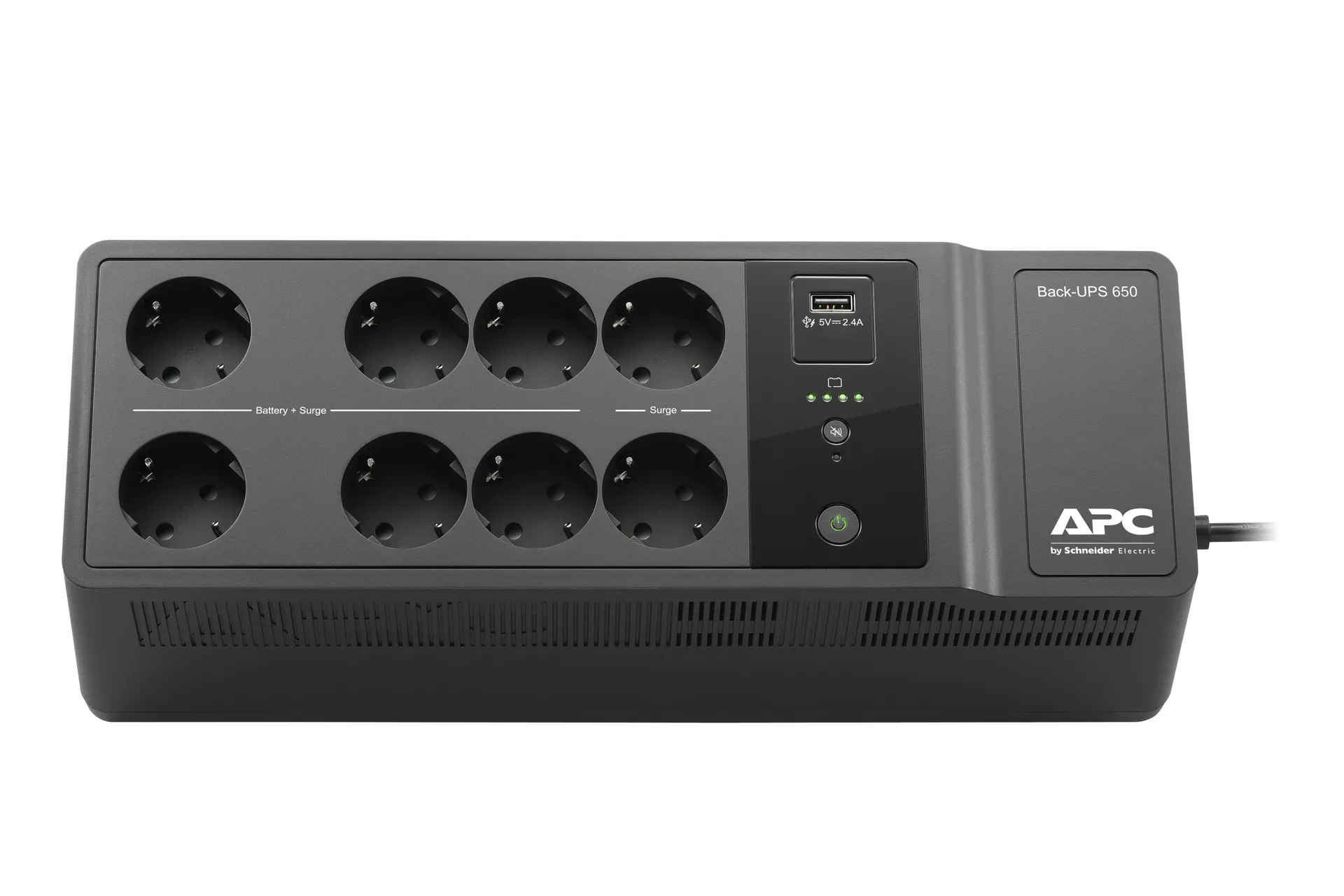 APC Back-UPS BE650G2-GR - USV 8x Schuko, 650VA, 1 USB-Ladegerät, 1 USB-Datenanschluss – Bild 2