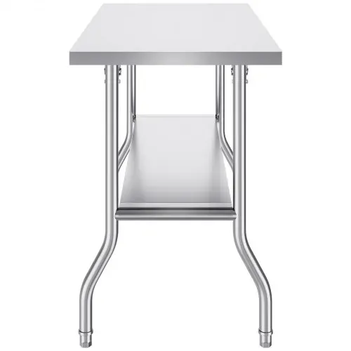 VEVOR Arbeitstisch Küche, 1220 x 610 x 850 mm Arbeitstisch Gastro 2-lagiger Zubereitungstisch Edelstahl Gastro Tisch, Essenszubereitung Gewerbe Küchentisch Lebensmittel Küchentisch Edelstahltisch – Bild 10