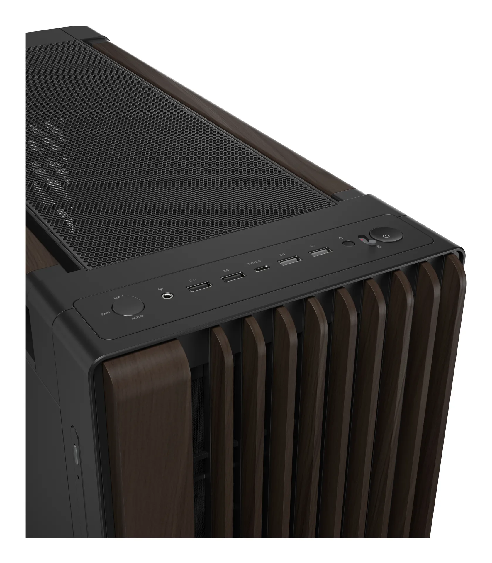 ASUS ProArt PA602 Wood Edition Modern Black - Metal Panel Midi Tower Schwarz, Holz – Bild 7