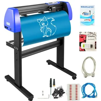 VEVOR Schneideplotter 870 mm Folienplotter Plotter Vinyl Schneideplotter mit Sign Master Plotter Folienschneider Schwarz und Blau VEVOR Schneideplotter 870 mm Folienplotter Plotter Vinyl Schneideplotter mit Sign Master Plotter Folienschneider Schwarz und Blau