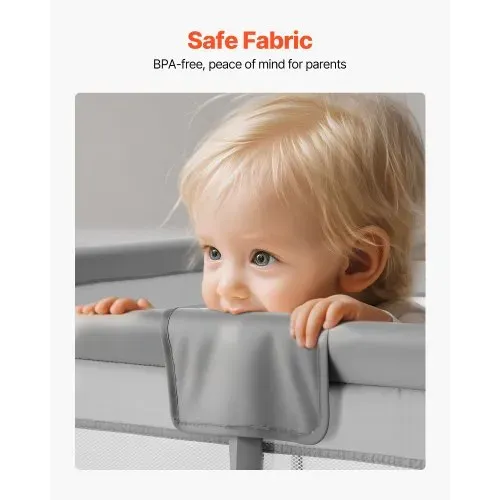 VEVOR Baby-Laufstall, 200x149 cm, Spielstall für Kinder, Zaun-Spielplatz für drinnen & draußen mit 50 Ozeanbällen, Tür mit Reißverschluss & atmungsaktivem Netz, Sicherheits-Aktivitätszentrum – Bild 3