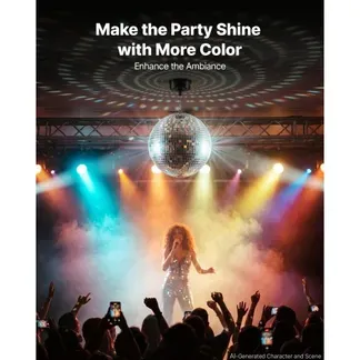 VEVOR Spiegelkugel Discokugel Mirrorball 300 mm mit Motor Fernbedienung LED, für Partys Heimdekoration Bühnen DJ- & Tanzclubs RGB plus 3 Mischfarben 0/3/6/9/12/15 U/min USB-Anschluss & Batteriebetrieb VEVOR Spiegelkugel Discokugel Mirrorball 300 mm mit Motor Fernbedienung LED, für Partys Heimdekoration Bühnen DJ- & Tanzclubs RGB plus 3 Mischfarben 0/3/6/9/12/15 U/min USB-Anschluss & Batteriebetrieb