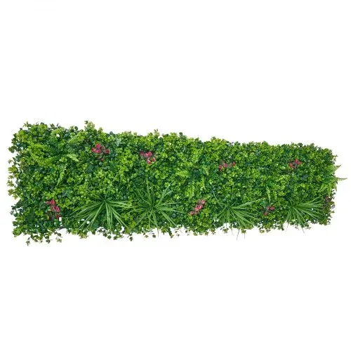 VEVOR Künstliche Hecke 50x50 cm 12-tlg. Set, Pflanzenwand im 3D-Paneelstil, PE-Sichtschutz, Sichtschutzzaun, Heckenzaun, Kunstpflanzen Balkonverkleidung für Hochzeiten, Außengärten, Hinterhöfe – Bild 9