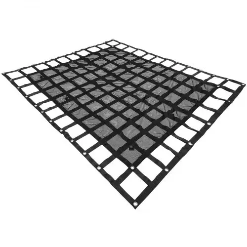 VEVOR Ladungsnetz mit Maschenware, 2,44 m x 2,04 m Ladungsnetz für die Ladefläche von Pickups, robuste Ladungsnetze mit Klemmschnallen, S-Haken und Kreuzgurten, Ladungsnetz für die Ladefläche von Anhängern, SUVs und Jeeps (243,84 cm x 203,24 cm) – Bild 8