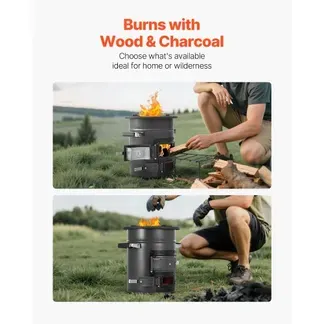 VEVOR Raketenofen, BBQ Rakete Holzofen mit Tragetasche, SPCC-Stahl, Doppeltür, zum Verbrennen von Zweigen, Stöcken oder Holzkohle zum Outdoor Kochen, Camping Outdoor-Campingkocher, Campinggrill VEVOR Raketenofen, BBQ Rakete Holzofen mit Tragetasche, SPCC-Stahl, Doppeltür, zum Verbrennen von Zweigen, Stöcken oder Holzkohle zum Outdoor Kochen, Camping Outdoor-Campingkocher, Campinggrill