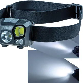 LED-Stirnlampe mit Akku „CTH-5“ IP44 5W, 375 Lumen, mit Gestensteuerung LED-Stirnlampe mit Akku „CTH-5“ IP44 5W, 375 Lumen, mit Gestensteuerung