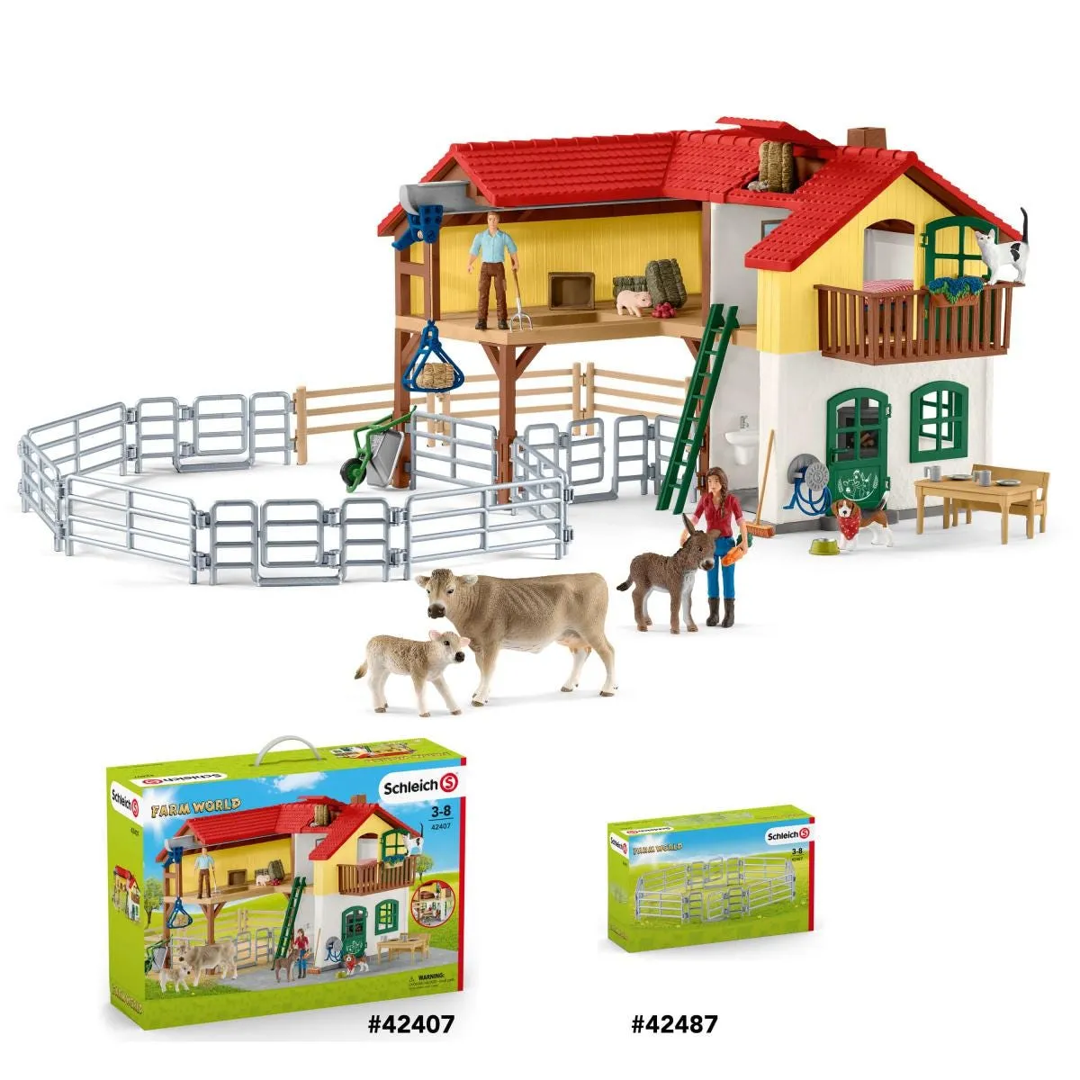 schleich 42487 Kinderspielzeugfigurenzubehör Spielzeugfigurenzaun – Bild 3