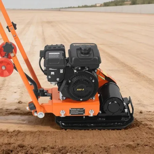VEVOR Benzin Rüttelplatte, 2 PS (79 CC) Motor, 5250 U/min Vibrationsstampfer, Verdichter 8 kN Verdichtungsdruck, 410x315 mm Platte, Handgeführte Rütteler für Pflasterarbeiten, Asphalt & Fundamente – Bild 7