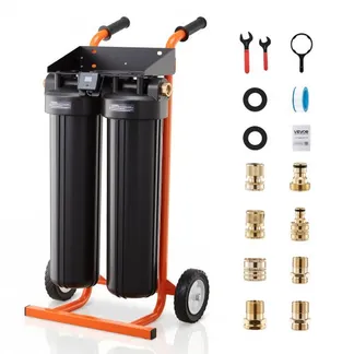 VEVOR Deionisiertes Wassersystem für Autowäsche 1250 L, Wasserdeionisierer für Autowäsche mit Dualen 4L Gemischten DI-Harz-Filterkartuschen, Deionized Autowaschanlage mit Rollen & TDS-Meter für KFZ VEVOR Deionisiertes Wassersystem für Autowäsche 1250 L, Wasserdeionisierer für Autowäsche mit Dualen 4L Gemischten DI-Harz-Filterkartuschen, Deionized Autowaschanlage mit Rollen & TDS-Meter für KFZ