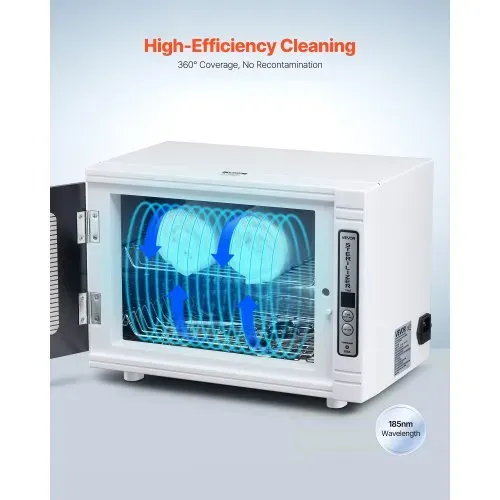 VEVOR UV Sterilisator Nagelwerkzeug-Reinigungsmaschine (12 L / 5 W) multifunktionale Nagelreiniger Sterilisator mit Timer-Einstellung, Reinigungskabinett mit Tür aus gehärtetem Glas, für Labore VEVOR UV Sterilisator Nagelwerkzeug-Reinigungsmaschine (12 L / 5 W) multifunktionale Nagelreiniger Sterilisator mit Timer-Einstellung, Reinigungskabinett mit Tür aus gehärtetem Glas, für Labore