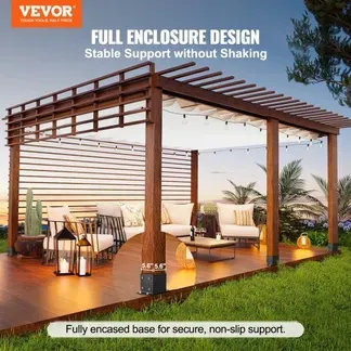 VEVOR 4er-Set Aufschraubhülse 214 x 146 x 140 mm Pfostenträger aus Kohlenstoffstahl mit Sprühbeschichtung Installation auf Beton-oder Holzböden Pfostenschuh Pfosten Ideal für Pergolen Verandageländern VEVOR 4er-Set Aufschraubhülse 214 x 146 x 140 mm Pfostenträger aus Kohlenstoffstahl mit Sprühbeschichtung Installation auf Beton-oder Holzböden Pfostenschuh Pfosten Ideal für Pergolen Verandageländern