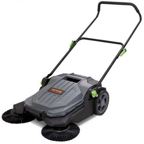 VEVOR Handgeführte Bodenkehrmaschine mit 65 cm Breite und 19 L Abfallbehälter VEVOR Handgeführte Bodenkehrmaschine mit 65 cm Breite und 19 L Abfallbehälter