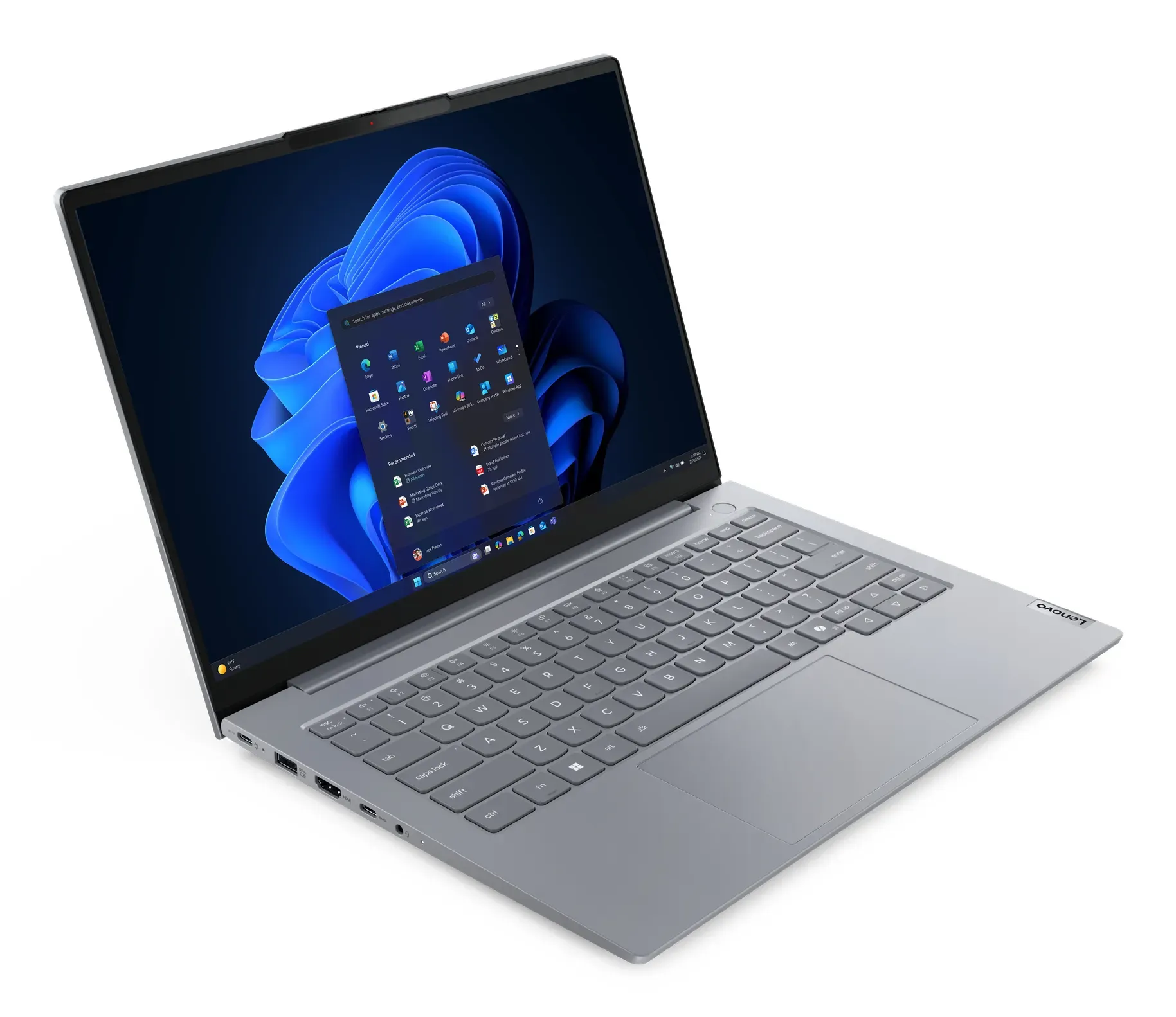 Lenovo ThinkBook 14 G9 AHP AMD Ryzen™ 5 220 Laptop 35,6 cm (14") WUXGA 32 GB DDR5-SDRAM 512 GB SSD Wi-Fi 7 (802.11be) Windows 11 Pro Deutsch Grau – Bild 2