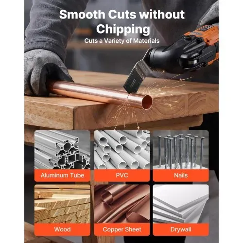 VEVOR 50 Stk. Multitool Sägeblätter, Oszillierende Sägeblätter aus Bimetall, Oszillierwerkzeug Zubehör für Holz Kunststoff & Weichmetall, Multitool Zubehör für Bosch Fein Dewalt Milwaukee Craftsman – Bild 3