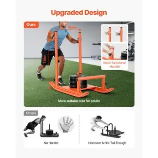 VEVOR Gewichtsschlitten Kraftschlitten Krafttrainingsschlitten zur Verbesserung der Geschwindigkeit bei sportlichen Übungen, Fitnessgerät mit Griff, Kompatibel mit 25/51 mm Gewichtsscheiben, Orange VEVOR Gewichtsschlitten Kraftschlitten Krafttrainingsschlitten zur Verbesserung der Geschwindigkeit bei sportlichen Übungen, Fitnessgerät mit Griff, Kompatibel mit 25/51 mm Gewichtsscheiben, Orange