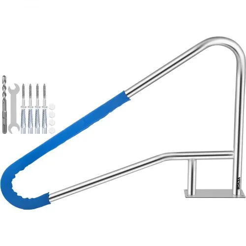 VEVOR Pool Haltegriff Edelstahl 139,7×81,2 cm Schwimmbad-Handlauf 113 kg Traglast Einstiegshilfe Pool 4,8 cm Griffbogen mit Griffbezug Treppe für Pool für Schwimmbäder Schräglagen Spa Wasserpark VEVOR Pool Haltegriff Edelstahl 139,7×81,2 cm Schwimmbad-Handlauf 113 kg Traglast Einstiegshilfe Pool 4,8 cm Griffbogen mit Griffbezug Treppe für Pool für Schwimmbäder Schräglagen Spa Wasserpark