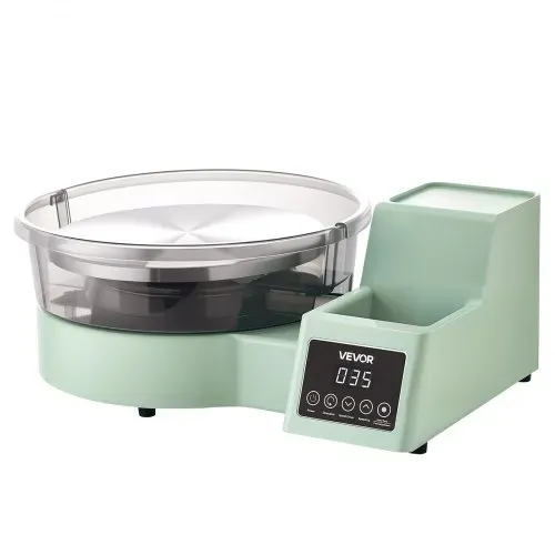 VEVOR Töpferscheibe Elektrisch 450 W, Töpferdrehmaschine 28 cm Drehteller (Aluminium), Töpfermaschine mit Fußpedal & 30–300 U/min Einstellbarer Drehzahl & PP-Gehäuse, für Anfänger DIY-Tonkunst, Grün – Bild 9