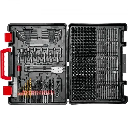 VEVOR Bohrerset 318-teilig, Schrauberbit-Set, Schraubendreherbit-Set geeignet zum Bohren und Schrauben in Holz, Metall & Zement, Bohrer-Sets Kombi-Set sortiert in geordneter Tragkoffer – Bild 9