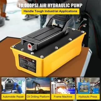 VEVOR Lufthydraulikpumpe Fußpumpe 10000 PSI, 2,3 L Hydraulikpumpe mit Schlauch und Spritzpistole, 700 kg/cm² Einstellbarer Druck und 0,7-1 Bereich für das Aufrüsten und Bewegen von schweren Maschine VEVOR Lufthydraulikpumpe Fußpumpe 10000 PSI, 2,3 L Hydraulikpumpe mit Schlauch und Spritzpistole, 700 kg/cm² Einstellbarer Druck und 0,7-1 Bereich für das Aufrüsten und Bewegen von schweren Maschine