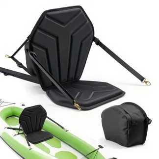 VEVOR 1 x Kajaksitz 31 mm Dicke, Gepolsterter Sitz für Paddleboard, Bootssitz mit Rückenlehne & Aufbewahrungstasche & Verstellbaren Gurten & Sechseckigem Sitzkissen für SUP Kanu Angelboot VEVOR 1 x Kajaksitz 31 mm Dicke, Gepolsterter Sitz für Paddleboard, Bootssitz mit Rückenlehne & Aufbewahrungstasche & Verstellbaren Gurten & Sechseckigem Sitzkissen für SUP Kanu Angelboot