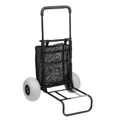 VEVOR Strandkarre Bollerwagen Sandwagen, Strandwagen 74,84 kg Tragkraft, Zusammenklappbarer Sandwagen aus Stahl 69 bis 114 cm Einstellbare Höhe, Robuster Wagen für den Strand – Bild 8