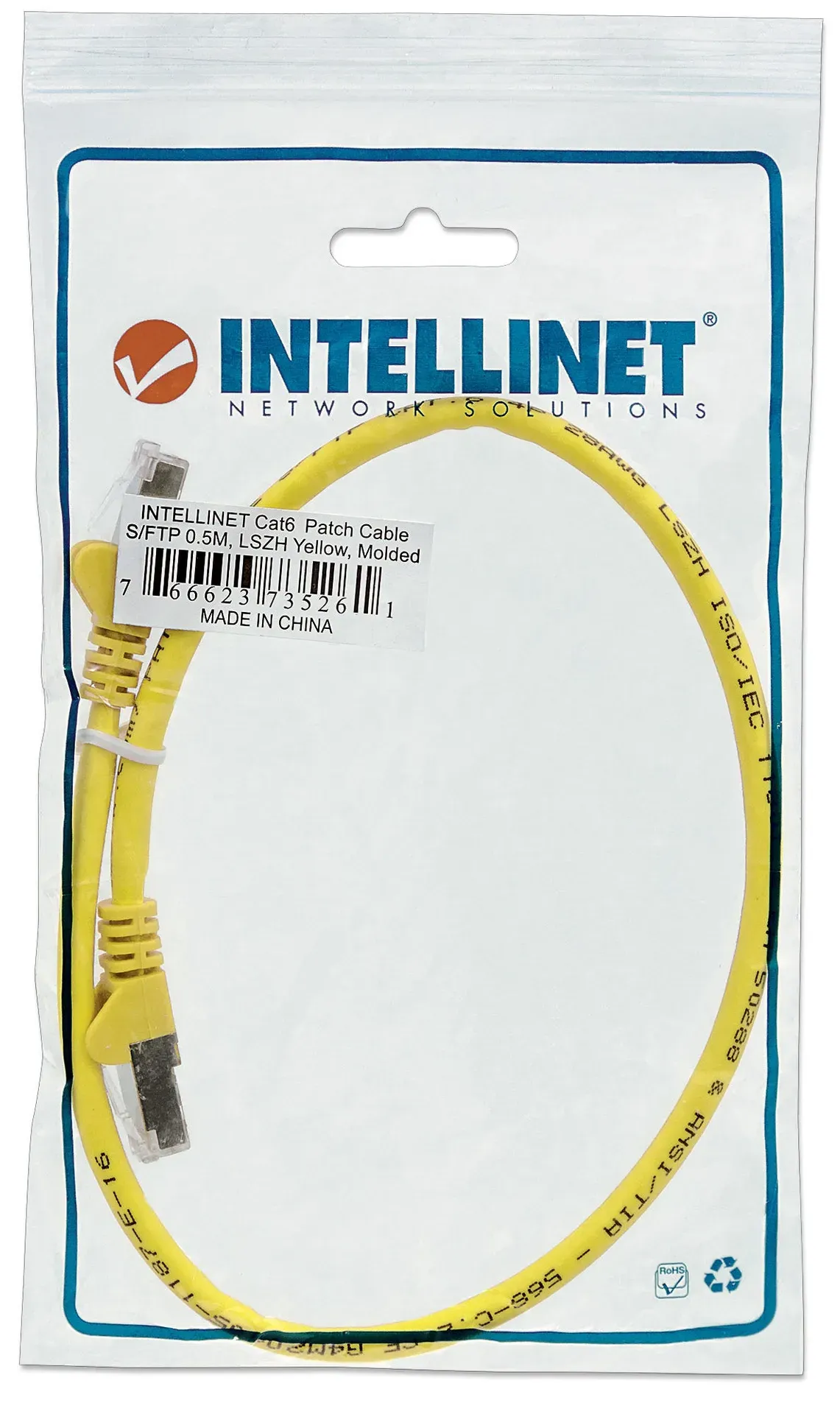 Intellinet Premium Netzwerkkabel, Cat6a, S/FTP, 100% Kupfer, Cat6a-zertifiziert, LS0H, RJ45-Stecker/RJ45-Stecker, 0,5 m, gelb – Bild 5