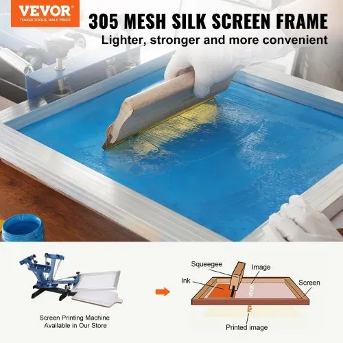 VEVOR Siebdruckpresse Siebdruckmaschine 50,8×61 cm 305 Maschen 6 Siebrahmen VEVOR Siebdruckpresse Siebdruckmaschine 50,8×61 cm 305 Maschen 6 Siebrahmen