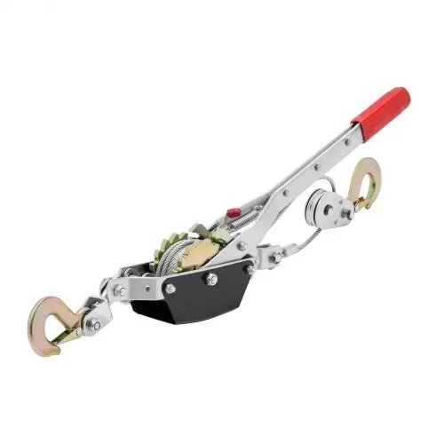 VEVOR Handhebelseilzug, 2 Tonnen (4.409 lbs) Zugkraft, 3,7 m Stahlkabel, 2 Haken, Hochleistungs-Ratschen-Handseilwinde mit Doppelgetriebe, Flaschenzug-Seilzieher, ideal für Fahrzeugrettung VEVOR Handhebelseilzug, 2 Tonnen (4.409 lbs) Zugkraft, 3,7 m Stahlkabel, 2 Haken, Hochleistungs-Ratschen-Handseilwinde mit Doppelgetriebe, Flaschenzug-Seilzieher, ideal für Fahrzeugrettung