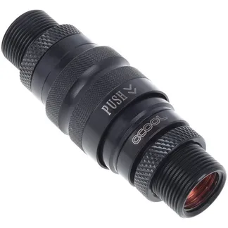Eiszapfen Schnellverschlusskupplungsset mit Doppel Schottverschraubung G1/4 IG – Deep Black, Verbindung Eiszapfen Schnellverschlusskupplungsset mit Doppel Schottverschraubung G1/4 IG – Deep Black, Verbindung