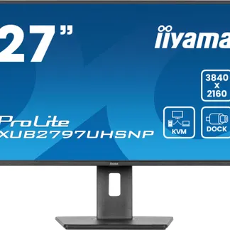 iiyama ProLite Ein 27″ (68.5 cm) Monitor mit 4K-Auflösung, IPS-Panel-Technologie, USB-C-Dock, KVM-Switch, RJ45 (LAN) und 96W PD iiyama ProLite Ein 27″ (68.5 cm) Monitor mit 4K-Auflösung, IPS-Panel-Technologie, USB-C-Dock, KVM-Switch, RJ45 (LAN) und 96W PD