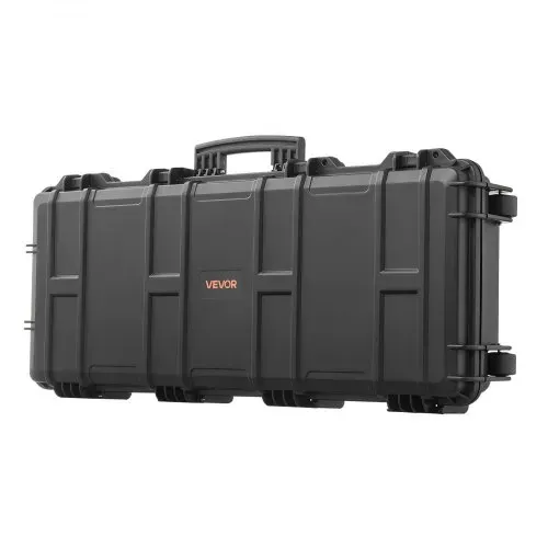 VEVOR Waffenkoffer mit Hartschale für Langwaffen, abschließbarer Gewehrkoffer mit vorgeschnittenen Schaumstoffen, Langwaffenkoffer Waffenaufbewahrung rollbar IP67 wasserfest, 97,8 x 42 x 17,3 cm Schwarz – Bild 9
