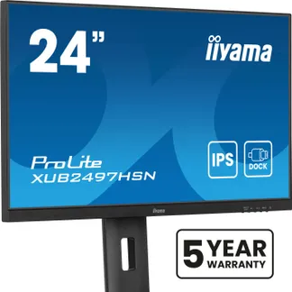 iiyama ProLite 23.8’’ (60.5 cm) Monitor mit IPS-Panel-Technologie, USB-C-Dock und RJ45 (LAN) Anschluss iiyama ProLite 23.8’’ (60.5 cm) Monitor mit IPS-Panel-Technologie, USB-C-Dock und RJ45 (LAN) Anschluss