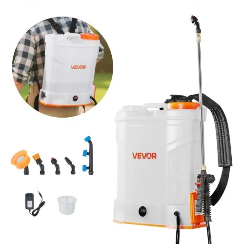 VEVOR Akku-Sprühgerät, 12 L, elektrischer Rücken-Drucksprüher, 2 einziehbare Stäbe und 5 Düsen, einstellbar 0–6 bar, 2 Stunden Laufzeit, tragbarer Pumpsprüher für Hof, Garten und Rasen VEVOR Akku-Sprühgerät, 12 L, elektrischer Rücken-Drucksprüher, 2 einziehbare Stäbe und 5 Düsen, einstellbar 0–6 bar, 2 Stunden Laufzeit, tragbarer Pumpsprüher für Hof, Garten und Rasen