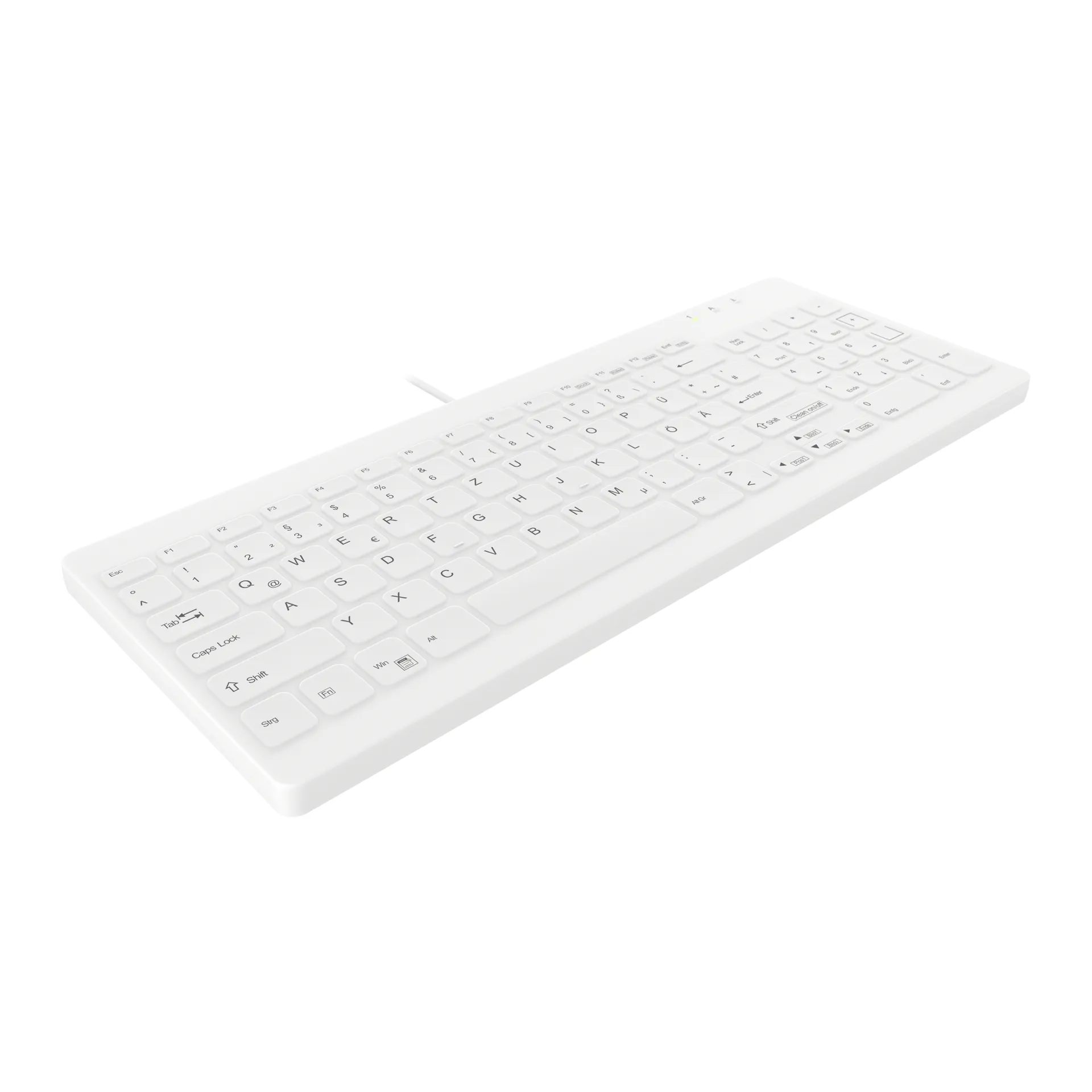 Contour Design Active Key Contour QuickClean Medizinische Tastatur Abnehmbare Abdeckung Kompakt Kabelgebunden Weiß DE C7012 – Bild 2