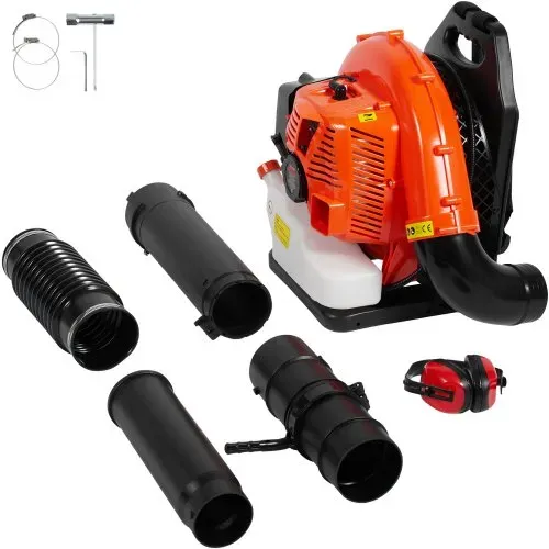 VEVOR Laubbläser als Rucksack, 79 CC 2-Takt Benzin-Laubbläser mit 3-Liter-Kraftstofftank, 930 CFM Luftvolumen, 184 MPH Geschwindigkeit, ideal für Rasenpflege, Laubreinigung und Schneeräumung – Bild 8