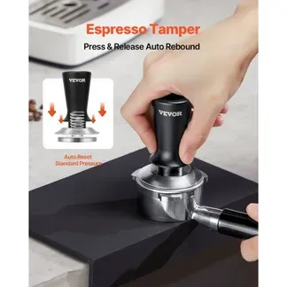 VEVOR Espresso-Tamper 53 mm, gefederter Kaffeetamper, 13,6 kg Tamper-Werkzeug Kaffeewerkzeug für Kaffeemaschine Kaffeezubehör Edelstahl-Tamper Kaffeestampfer mit rutschfestem Griff Schwarz VEVOR Espresso-Tamper 53 mm, gefederter Kaffeetamper, 13,6 kg Tamper-Werkzeug Kaffeewerkzeug für Kaffeemaschine Kaffeezubehör Edelstahl-Tamper Kaffeestampfer mit rutschfestem Griff Schwarz
