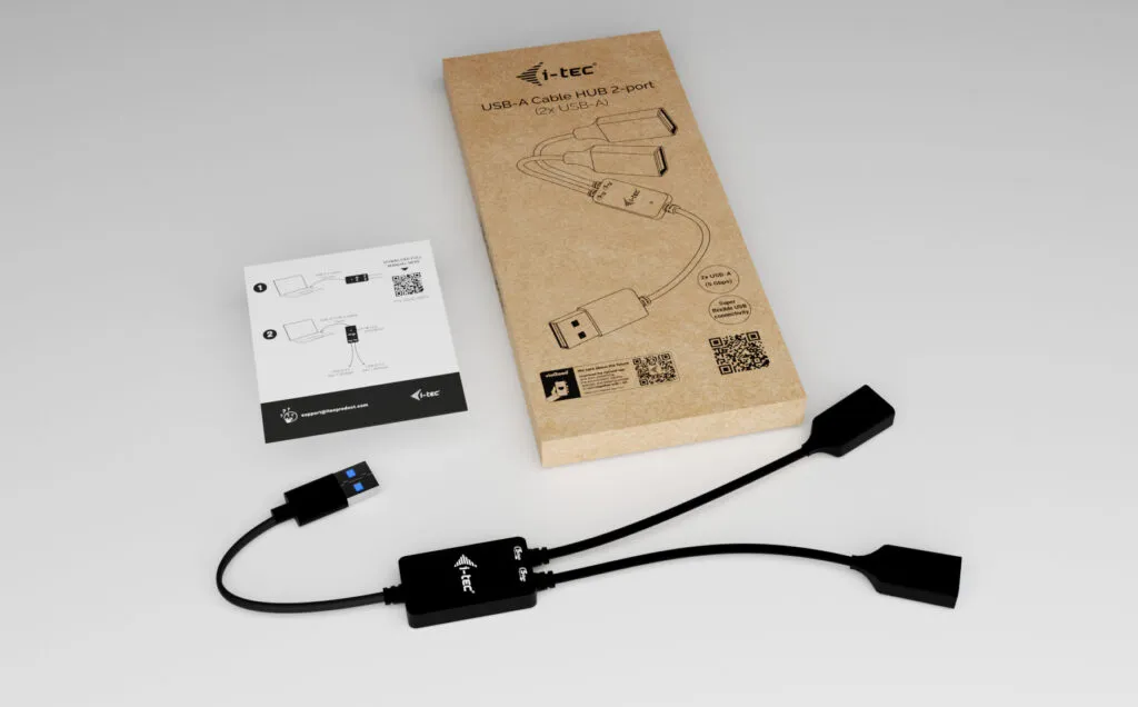 i-tec USB-A Cable HUB 2 port (2x USB-A) – Bild 2