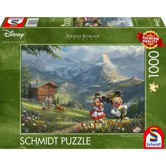 Thomas Kinkade Studios: Disney – Mickey & Minnie in den Alpen, Puzzle Thomas Kinkade Studios: Disney – Mickey & Minnie in den Alpen, Puzzle