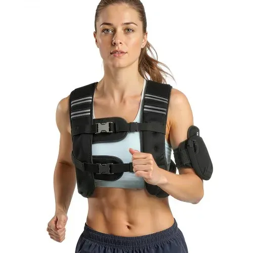 VEVOR Gewichtsweste 7,32 kg mit reflektierendem Streifen, verstellbare Schnalle, Körpergewichtsweste für Männer und Frauen, Trainingsgerät für Krafttraining Laufen Joggen Fitness Gewichtsverlust – Bild 8