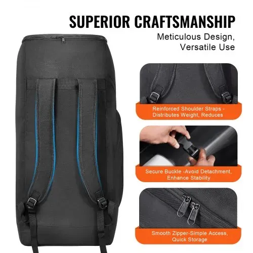 VEVOR Teleskoptasche, 76cm, Teleskop-Transporttasche mit sicherem Gurt, Taschen und bequemen Schultergurten, stoßdämpfende Teleskop-Tragetasche für optisches Rohr und Stativ, Gegengewichtstasche – Bild 5