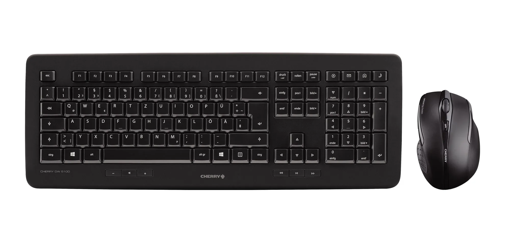 CHERRY DW 5100 Kabelloses Tesktopset, Schwarz, USB (QWERTZ – DE) CHERRY DW 5100 Kabelloses Tesktopset, Schwarz, USB (QWERTZ – DE)