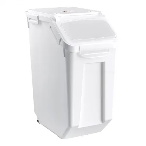 VEVOR Reisbehälter 20 L Tierfutterbehälter aus PP-Kunststoff Stapelbar für Getreide, Reis (14 kg), Müsli und Mehl (10 kg), Luftdichter Deckel, Doppelter Dichtungsring, Sichtfenster und Messbecher – Bild 9