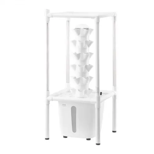 VEVOR Hydroponisches Anbausystem mit Wachstumslicht, 30 Steckplätze Hydroponik Turm mit 6 Ebenen, Hydronischer Garten für Zuhause mit Wasserpumpe, Pflanzenkeimungsset für Kräuter, Obst und Gemüse – Bild 8