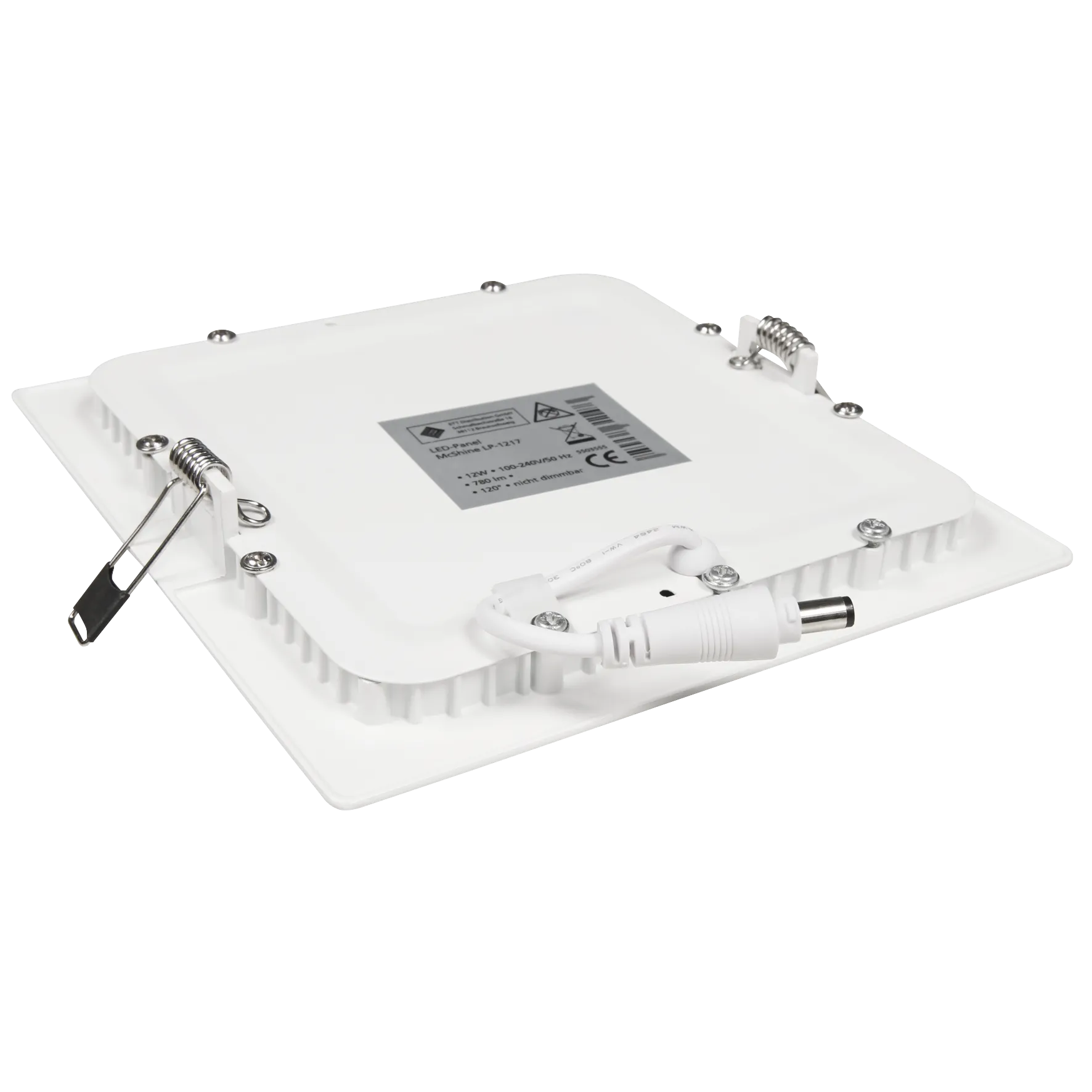 LED-Panel McShine ''LP-1217SW'', 12W, 170x170mm, 1224 lm, 3000K, warmweiß – Bild 3