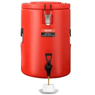 VEVOR Heiß- und Kaltgetränkespender Getränkespender 6 L, Edelstahl Heiß- und Kaltwasserbrunnen Großer Getränkespender mit Zapfen für Kaffee, Kalte Milch, Wasser, Saft usw. Isolierkanne Rund VEVOR Heiß- und Kaltgetränkespender Getränkespender 6 L, Edelstahl Heiß- und Kaltwasserbrunnen Großer Getränkespender mit Zapfen für Kaffee, Kalte Milch, Wasser, Saft usw. Isolierkanne Rund