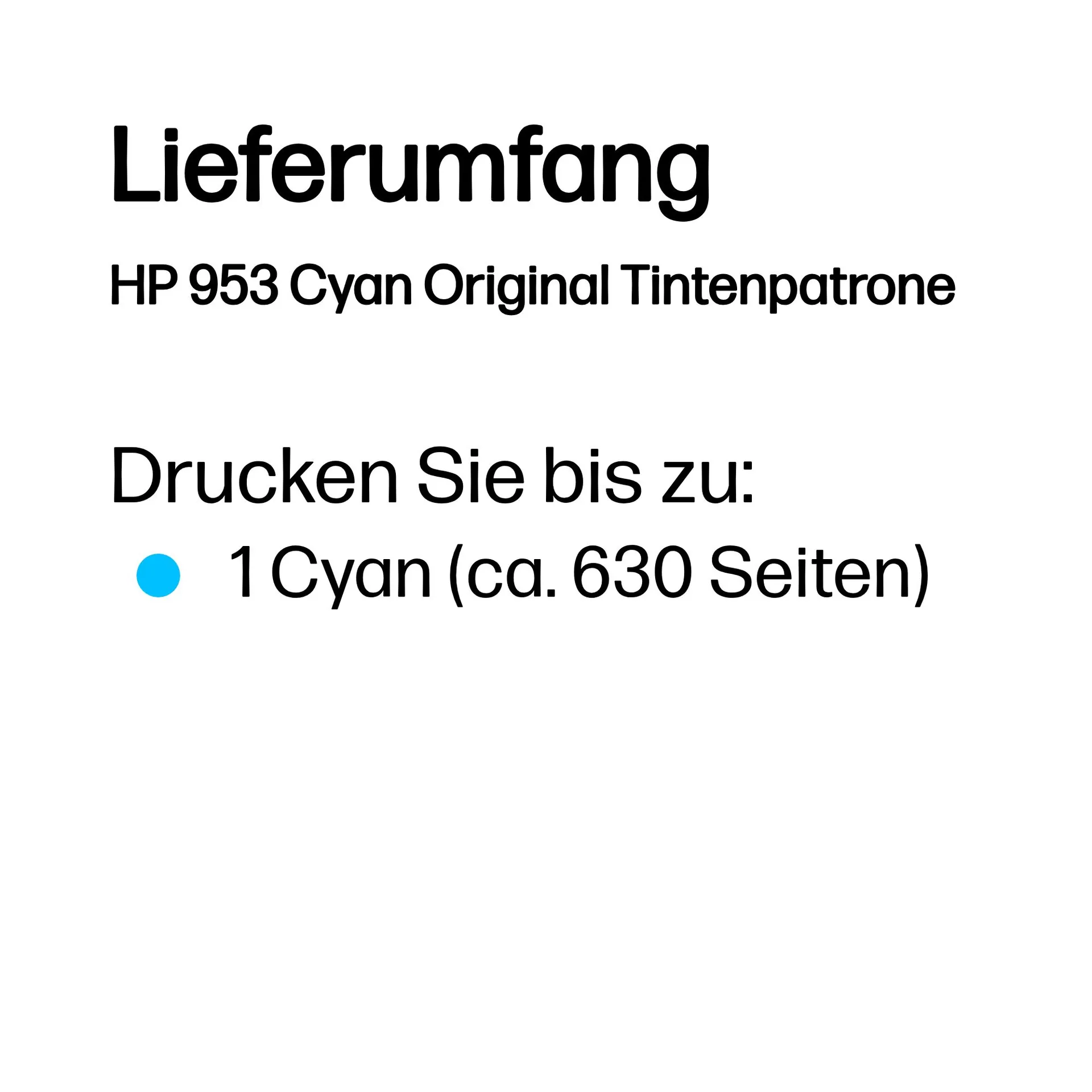 HP 953 Cyan Original Tintenpatrone – Bild 2