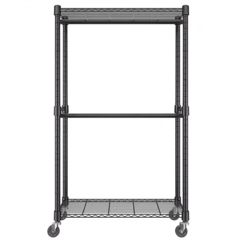 VEVOR Rollbarer Kleiderständer Garderobenständer 1 Kleiderstange, 2-lagig, 136 kg Belastbar Strapazierfähiger Rollbarer Kleiderständer für Schlafzimmer, Wäscheraum, Ankleidezimmer, Eingang usw. – Bild 10