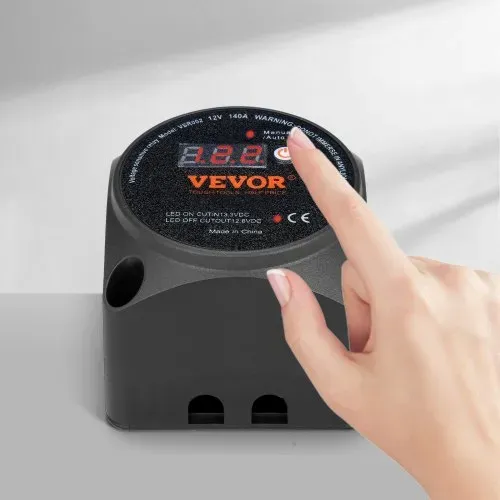 VEVOR Doppelbatterie-Trennrelais, 12 V, 140 A, manueller und automatischer Modus, spannungsempfindliches VSR-Relais mit LCD-Bildschirm, für ATV, UTV, Wohnmobil, Wohnwagen, LKW, Boot, Yacht – Bild 7
