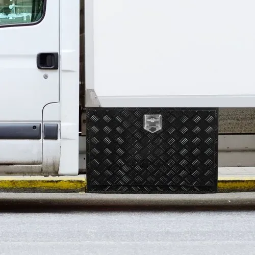 VEVOR Truckbox Werkzeugbox, Unterboden-Anhängerbox, Werkzeugkasten 914 x 610 x 610 mm Pickup-Aufbewahrungsbox, Aluminiumlegierung, 40 kg belastbarer Werkzeugkasten, abschließbare Aufbewahrungsbox – Bild 7