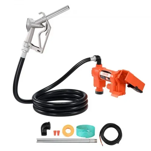 VEVOR Kraftstoff Umfüllpumpe, 12 V DC, 75,7 L/min, 1/4 PS, Diesel-Transferpumpe mit manueller Düse, Auslass- und Saugschlauch, für Benzin, Kerosin, Ethanolmischungen, Methanol, Biodiesel – Bild 8